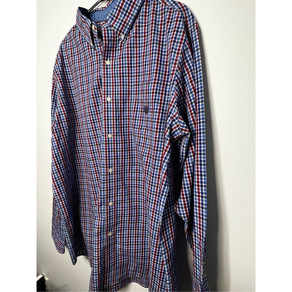 CHAPS XLT Button Down Plaid Dress Shirt Lightweight Men’s Collared Shirt